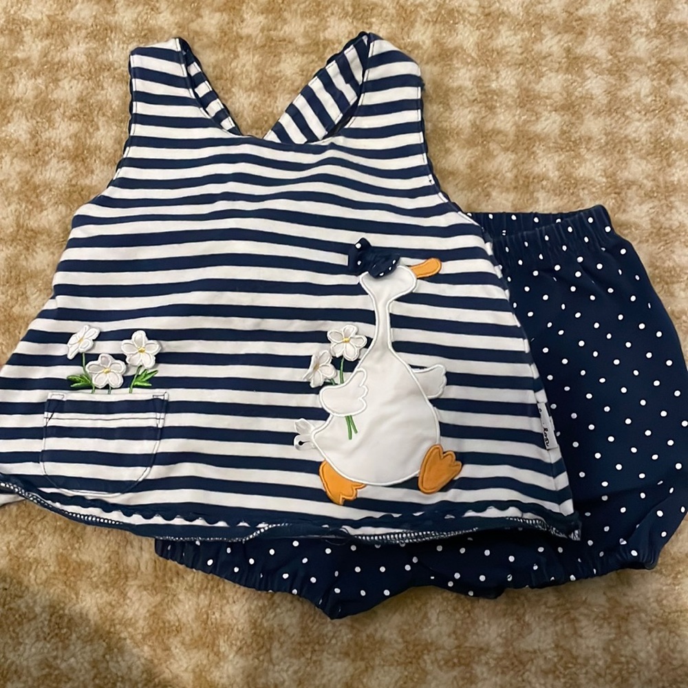Le Top navy and white summer set